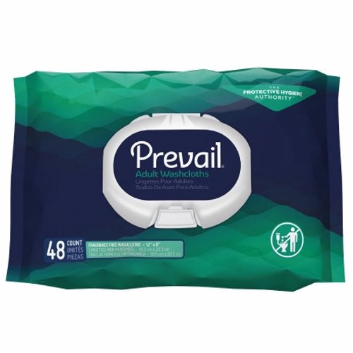 Personal Wipe Prevail Soft Pack Aloe / Vitamin E Unscented 48 Count 48 Count by First Quality