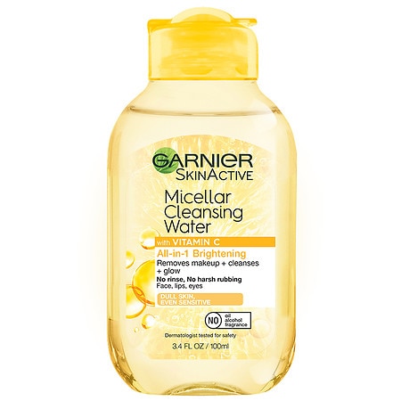 SkinActive Micellar Cleansing Water Cleanser, Makeup Remover & Boost Glow With Vitamin C - 3.4 fl oz null