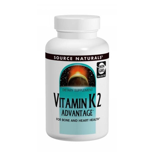 Vitamin K2 Advantage 30 Tabs by Source Naturals
