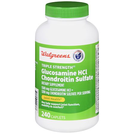 Walgreens Glucosamine HCl Chondroitin Sulfate Caplets Triple Strength - 240.0 ea