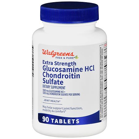 Walgreens Glucosamine HCl Chondroitin Sulfate Tablets Extra Strength - 90.0 ea