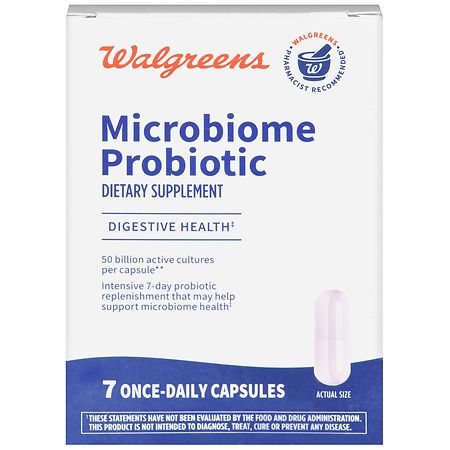 Walgreens Microbiome Probiotic Once-Daily Capsules - 7.0 ea
