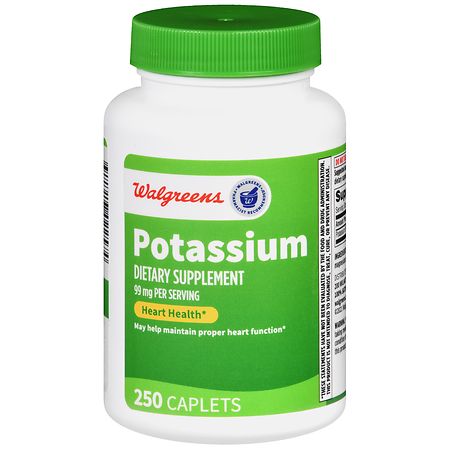 Walgreens Potassium 99 mg Caplets - 250.0 ea