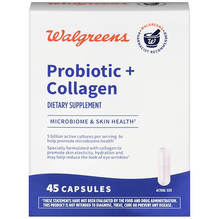 Walgreens Probiotic + Collagen Capsules - 45.0 ea