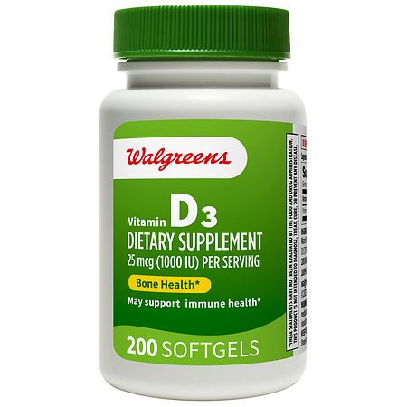 Walgreens Vitamin D3 25 mcg (1000 IU) - 200.0 ea