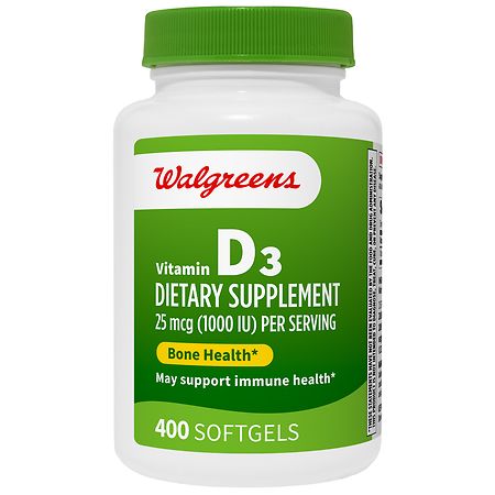 Walgreens Vitamin D3 25 mcg (1000 IU) - 400.0 ea