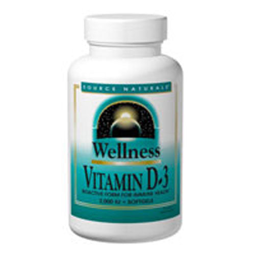 Wellness Vitamin D3 100 Softgels by Source Naturals